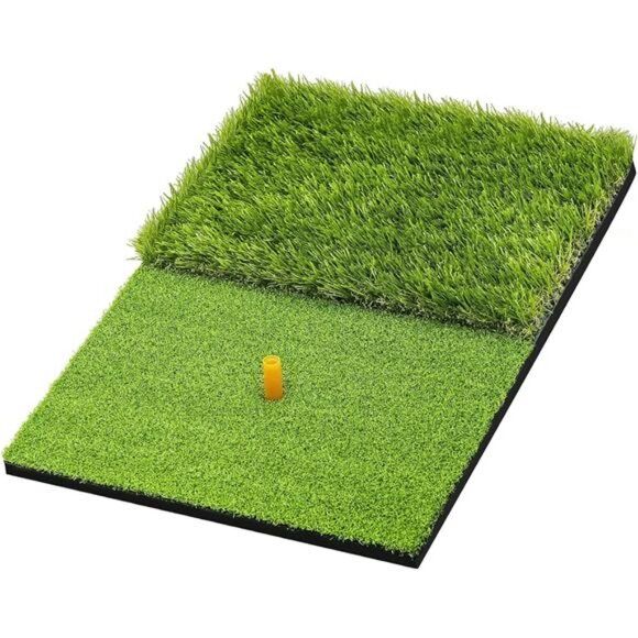 SAPLIZE Foldable Heavy-Duty Golf Hitting Mat, Practice Mat with 10mm EVA Rubber - Picture 1 of 7